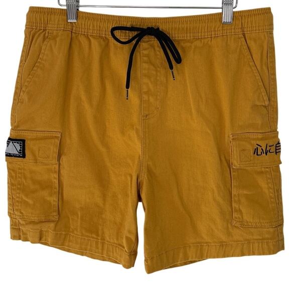Brooklyn Cloth Men's Shorts Yellow Gold Elastic Tie Waist Large Japanese - Picture 1 of 7